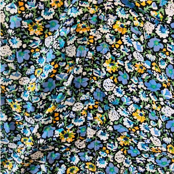 Nasty Gal Black Yellow Blue Floral Top Size 2 - Picture 3 of 4